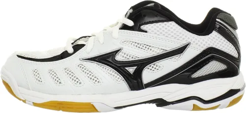 Vista 7 de Mizuno Zapatos de voleibol Wave Rally 4 para mujer, BlancoNegro