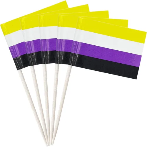 Vista 21 de stidsds 100 unidades de banderas afroamericanas pan, palillos de dientes africanos, mini pequeñas decoraciones negras para cupcakes, banderas