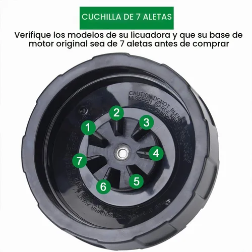 Vista 3 de [Versión actualizada] Cuchilla mezcladora de 7 aletas compatible con cuchilla de repuesto Ninja para Ninja Auto iQ BL682-30 BL642-30 BL450-30