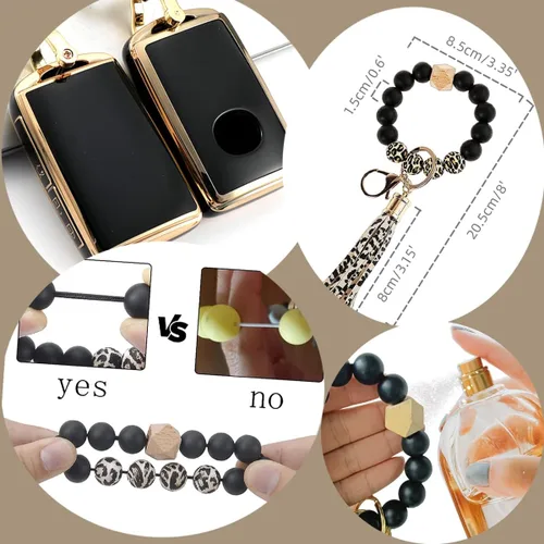 Vista 2 de Funda protectora para llave inteligente con pulsera de silicona y llavero para Mazda 3 Hatchback CX-5 CX-30 CX-10