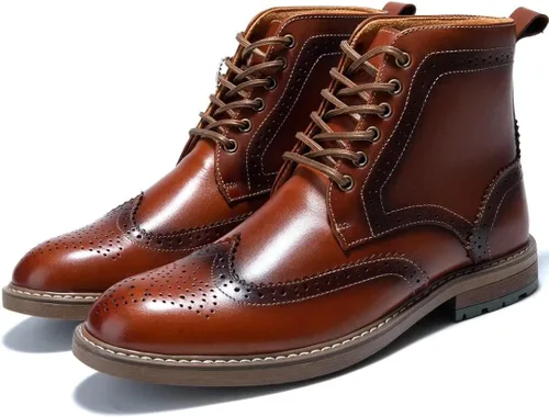 Vista 5 de Botas Chelsea para hombre, elegantes y cómodas, de cuero, con cremallera