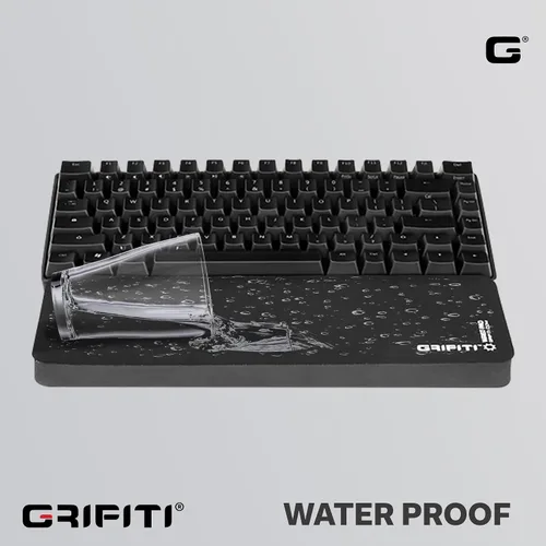 Vista 4 de Almohadilla de muñeca gorda de 14 x 2.75 x 0.75 pulgadas, soporte para teclado de computadora para reposo de muñecas ergonómicas sin llave