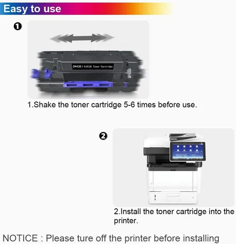 Vista 3 de Cartucho de tóner compatible con Ricoh IM430 P 502 para impresora Ricoh 418126 Savin y Lanier IM 430F 430SF P 502