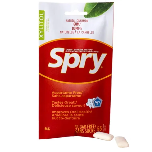 Vista 3 de Spry On The Go Fresh - Sistema de defensa dental de xilitol natural, sin aspartamo, sin azúcar, sin OMG (canela, 55 unidades, paquete de 1)