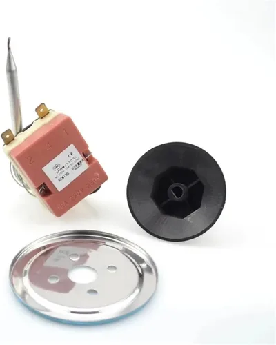 Vista 4 de 1pc 30-110 degree Celsius Adjustable NC Temperature Switch Capillary Thermostat 16A with 2 terminals temperature rotary switch