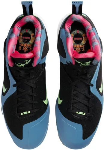 Vista 5 de Nike Men's Lebron IX South Coast BlackLime Glow-Dutch Blue (DO5838 001)