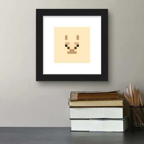 Vista 5 de Trends International Gallery Pops Minecraft: Pixeles icónicos - Mobs - Arte de pared de llama, versión enmarcada en negro, 12 x 12 pulgadas