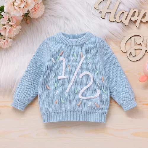 Vista 51 de Suéter de primer cumpleaños para bebés y niñas de un año de edad, sesión de fotos, otoño e invierno