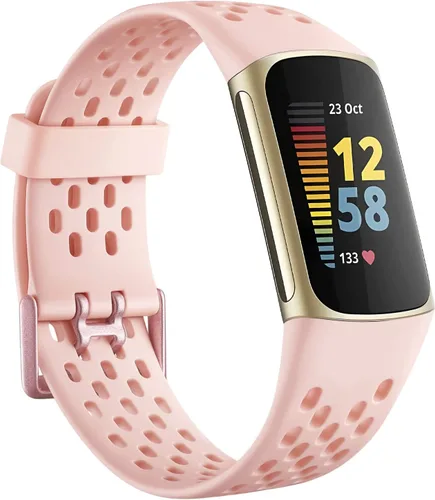 Vista 11 de Getino Bandas compatibles con Fitbit Charge, correas deportivas de repuesto ajustables transpirables suaves para Fitbit Charge 5/6, Negro