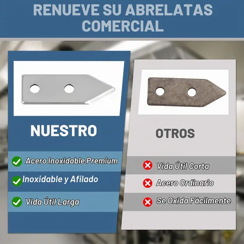 Vista 6 de Kit de cuchillas y engranajes KT1100 compatible con el abrelatas comercial