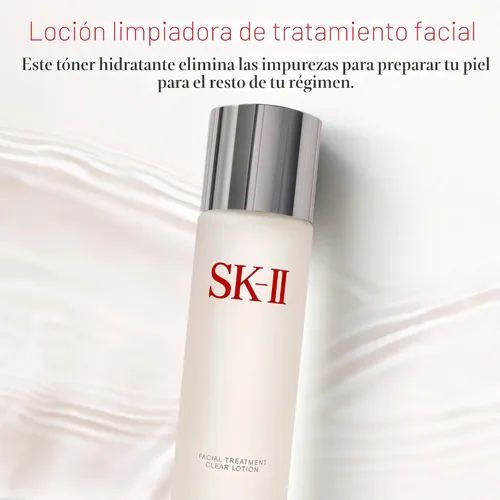 Vista 2 de SK-II Loción transparente de tratamiento facial – Tónico facial hidratante con AHAs para exfoliar y mejorar visiblemente la textura – Tónico facial