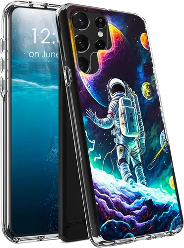Vista 15 de Funda para Samsung Galaxy S23 Ultra Galaxy S23 Ultra Clear Case Dual Layer Transparente Soft TPU Hard PC Funda a prueba de golpes