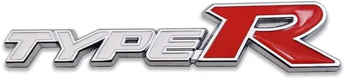 Vista 11 de Emblema de Coche de Metal Cromado con Logo Type-R, Insignia Deportiva de Carreras 3D Premium, Calcomanía Adhesiva de Poder Turbo (Negro y Rojo)