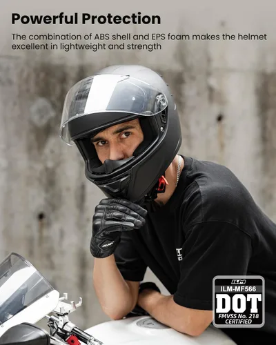 Vista 2 de ILM - Cascos de motocicleta de cara completa para hombres y mujeres, para deportes motorizados, moto, calle, carreras, aprobados por DOT