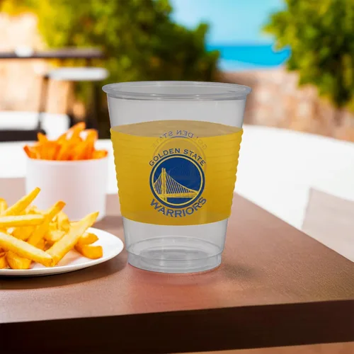Vista 3 de Amscan Golden State Warriors - Vasos de plástico, 16 onzas, paquete de 25, multicolor