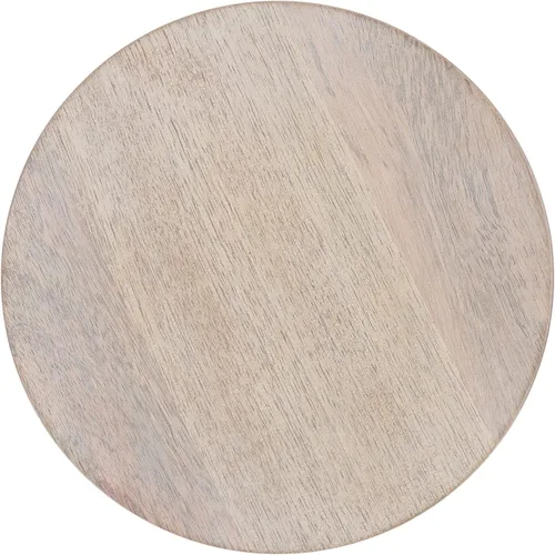 Vista 7 de Kate and Laurel Wegner Coastal Mesa Redonda de Madera para Bebidas, 8 x 23 pulgadas, Blanqueado, Mesa de Pedestal Elegante y Duradera para Usar como