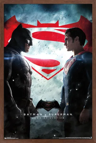 Vista 7 de Trends International DC Comics Movie - Batman v Superman - Póster de pared de una hoja, 14.725 x 22.375 pulgadas, versión enmarcada de madera
