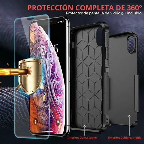 Vista 6 de SPIDERCASE Funda para iPhone Xs Max, [Protección contra Caídas de Grado Militar de 10 FT] [Antideslizante]