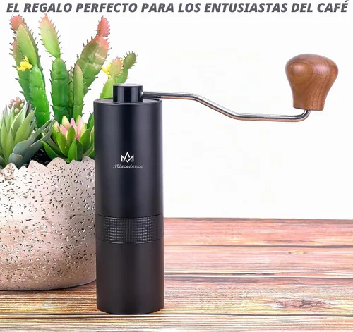 Vista 6 de Molinillo manual de grano de café interno ajustable ajuste doble posicionamiento de rodamientos, molinillos de café de rebabas de mano para uso