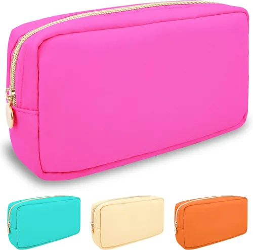 Vista 47 de izuzta Nylon Lager Pequeño Slim Mini Maquillaje Bolsa Organizador, Beige, Viajes
