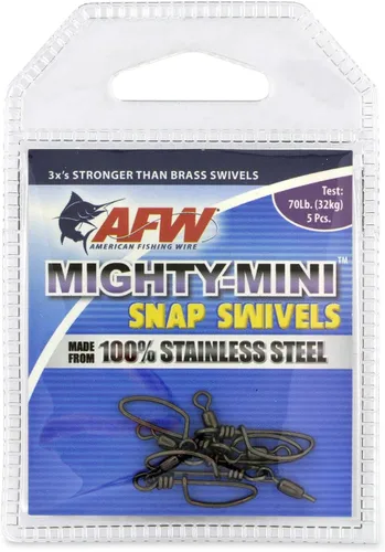 Vista 13 de American Fishing Wire Mighty Mini grúa giratoria, línea de pesca esencial, equipo de pesca compacto, giro de agua salada, giro de acero inoxidable