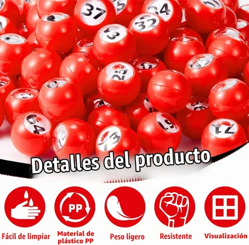 Vista 3 de Liliful - 100 bolas de bingo numeradas del 1 al 100, fácil de leer