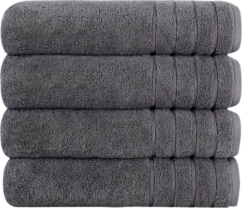 Vista 9 de Towels Beyond - Juego de toallas de lujo de 4 piezas, fabricadas con 100% algodón turco, altamente absorbentes y cómodas, incluye 2 toallas de baño