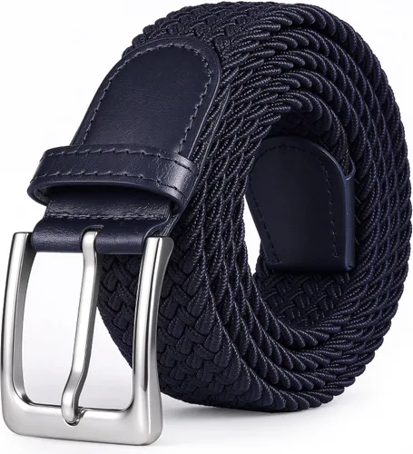 Vista 18 de Cinturón de golf trenzado elástico para hombres y mujeres de 1 3/8" Beige