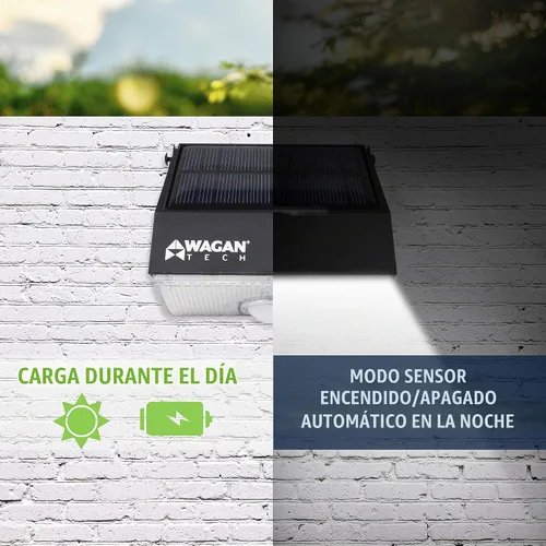 Vista 5 de Wagan EL8570 - Luz solar de pared LED para exteriores, 1000 lúmenes, luz detectada por movimiento