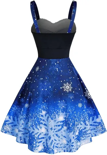 Vista 3 de Vestido sin mangas para mujer, vestido de fiesta de Navidad, vestido sexy con cuello en V, vestido de cóctel y regreso a casa