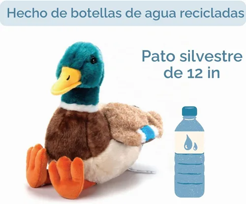 Vista 7 de The Petting Zoo Peluche de pato, regalos para niños, animales salvajes de la vida silvestre, juguete de peluche de pato, 12 pulgadas