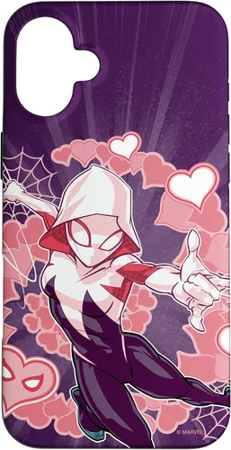 Vista 23 de Marvel Spider-Man Into The Spider-Verse Gwen Stacy Hearts - Carcasa para iPhone 17