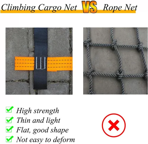 Vista 5 de Red de escalada para interiores para niños, red de carga, cuerda de poliéster para exteriores, gimnasio, red de escalada, para parque infantil