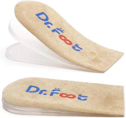 Vista 10 de Dr.Foot - Insertos ortopédicos ajustables para levantamiento de talón, plantilla de aumento de altura para discrepancias de longitud de piernas Beige