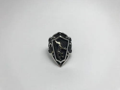 Vista 8 de Dirilis Ertugrul Wolf Zihgir - Anillo de plata de ley 925 K para hombre