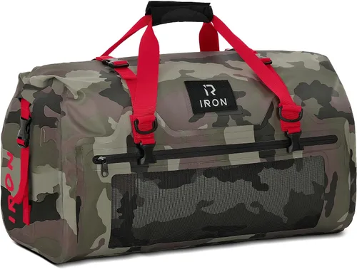 Vista 13 de BORLENI Bolsa de lona impermeable para motocicleta, bolsa trasera de equipaje con gran espacio de almacenamiento, cierre superior enrollable Negro