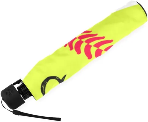 Vista 4 de Artsbaba Paraguas de softball es para niñas, paraguas de lluvia plegable con protección UV, paraguas compacto de viaje