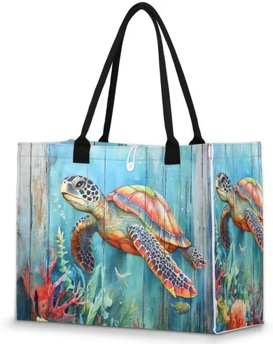 Vista 28 de Pardick Bolsa de mano reutilizable para mujer, bolsa de viaje, trabajo, compras, piscina y playa, A-04, Mediana