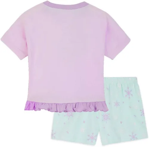 Vista 7 de Disney Conjunto de pijama para niñas, ropa de dormir de verano de La Bella y la Bestia, Rey León, Princesa, Stitch PJs de 2 piezas