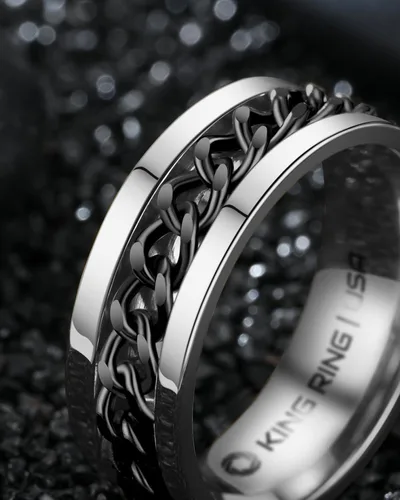 Vista 49 de King Ring 8mm Spinner Ring – Fidget Ring for Men & Women – Designed in USA