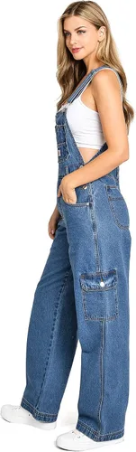 Vista 2 de Mono de mezclilla estilo chino estilo retro de los años 90