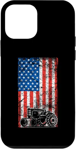 Vista 12 de Carcasa para iPhone 15 con bandera estadounidense para tractores agrícolas patrióticos Farmer USA