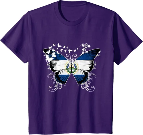 Vista 26 de Camiseta Salvadoreña Bandera El Salvador, Negro