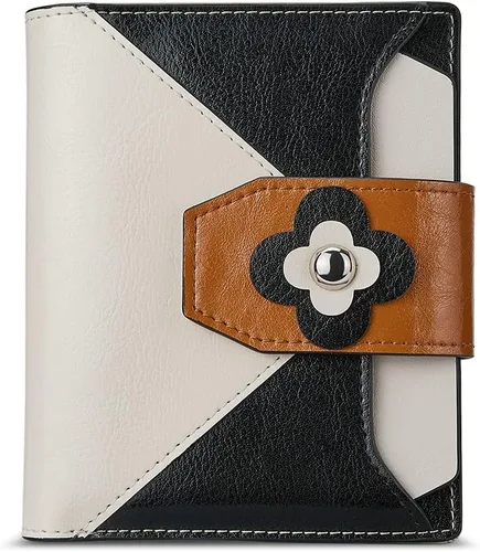 Vista 17 de BOSTANTEN Cartera de piel para mujer, con bloqueo RFID, pequeña, plegable, con bolsillo con cremallera, tarjetero, con ventana de identificación