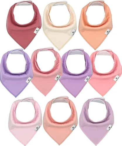 Vista 8 de Diaper Squad 10-Pack Organic Cotton Baby Bibs for Baby Boy, Girl