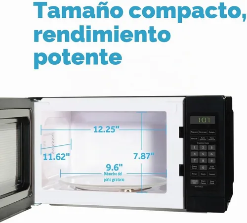 Vista 10 de [Usado] GE GCHK07N1WBB - Horno microondas para encimera, 700 vatios, 0.7 pies cúbicos, negro, GCHK07N1WBB