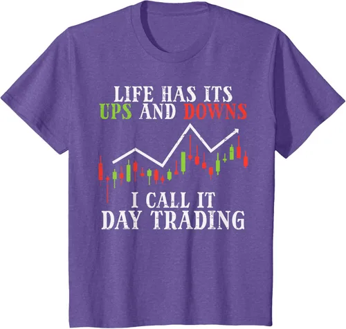 Vista 38 de Life Ups And Downs Day Trading Crypto Stock Market Trader T-Shirt, Negro