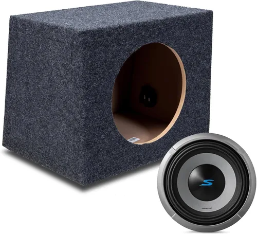 Vista 12 de American Sound Connection Estéreo universal para automóvil con caja sellada trasera individual de 10 pulgadas Alpine Type S S-W10D4 Sub Box Con