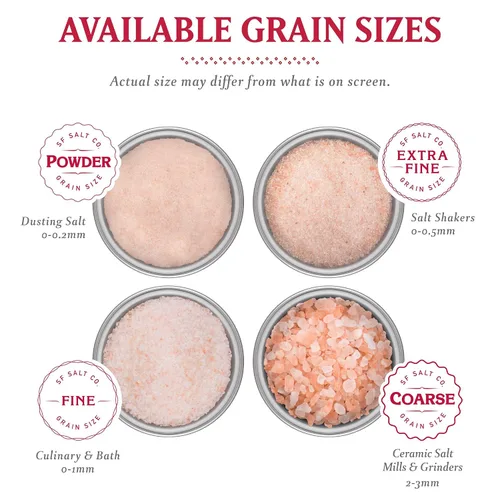 Vista 4 de Sherpa Pink Sal del Himalaya – Grano extrafino, 2 libras. Totalmente natural, sin gluten, sin aditivos Perfecto para cocinar y recetas diarias