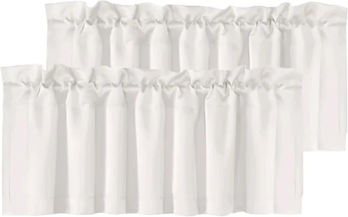 Vista 18 de H.VERSAILTEX - Cenefa térmica para ventana con dobladillo para barra, para oscurecer las habitaciones; ideales para la cocina, 52” x 18” Gris paloma